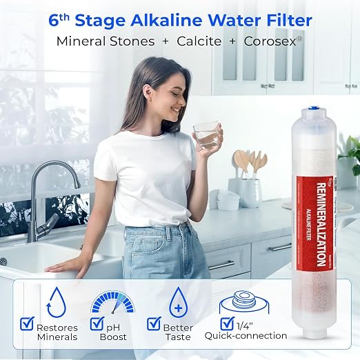 iSpring F9K NSF Certified 1-Year Reverse Osmosis Water Filter, Alkaline - Image 6