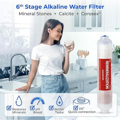 iSpring F9K NSF Certified 1-Year Reverse Osmosis Water Filter, Alkaline - Image 6