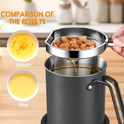 Chihee Grease Container Stainless Steel Bacon Grease Saver - Image 3