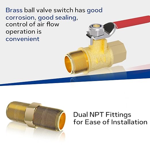 NEWPO 1/4" NPT Three Stage Air Drying System, air Pressure Regulator - Image 6