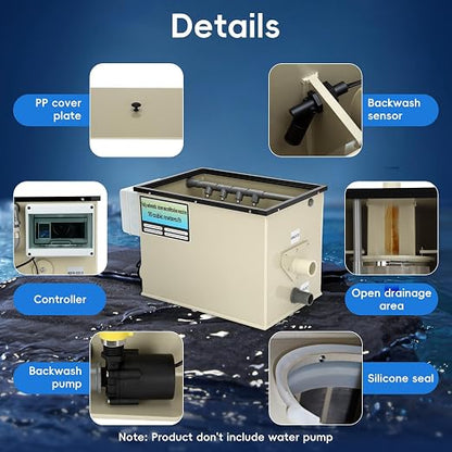 Rotary Drum Filter-3000GPH, 110V-240V High Pressure Cleaning Drum Filter - Image 5
