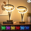 airnasa Spiral LED Table Lamp Set of 2-10 Color Modes, Touch Dimming, Modern Nightstand Lights for Bedroom & Living Room