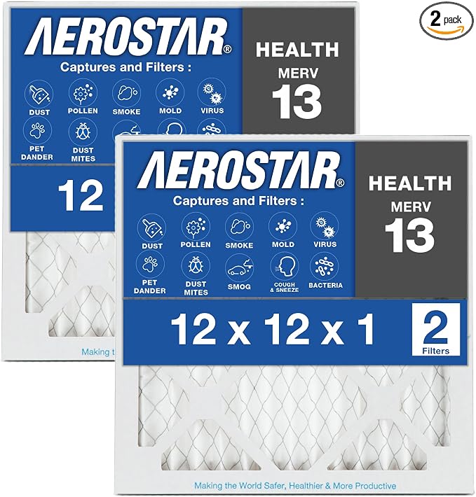 12x12x1 AC and Furnace Air Filter by Aerostar by AirFiltersDelivered