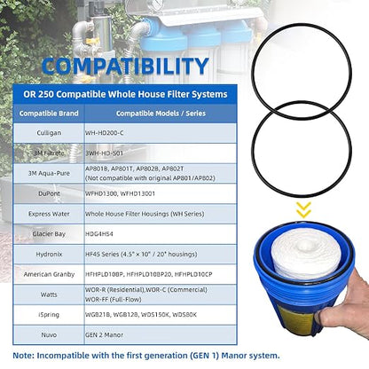 OR-250 o-Ring Compatible with Culligan Water Filter Housing WH-HD200-C - Image 3