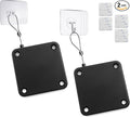 Rierdge 800g Set of 2 Punch-Free Automatic Sensor Door Closer, Multifunctional Drawstring Auto Door Closer for Residential Commercial Bedroom Room Storm (2 Pcs Black)