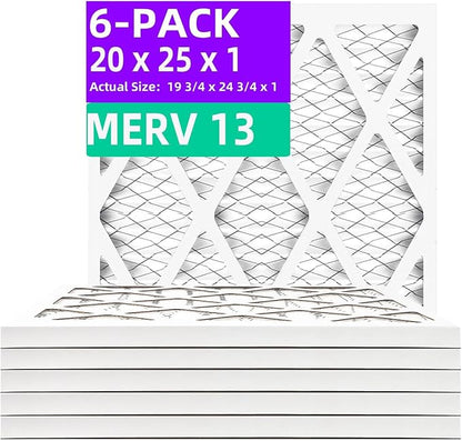 20x25x1 MERV 13 Pleated Air Filter MPR 1900 & FPR 10, Furnace Air Filters by Qingzhug