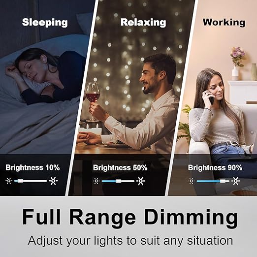 BESTTEN Super Slim Dimmer Light Switch, Quiet Rocker, Max 300W LED, CFL, 600W Incandescent, Single Pole or 3 Way Dimmable Switch with Screwless Wallplate, ETL Listed, 3 Pack, White