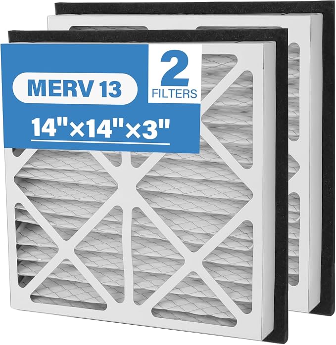 14x14x3 MERV 13 Pleated Air Filter Compatible by LIWEDFG