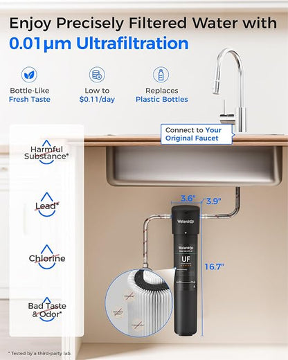 Waterdrop 15UA-UF 0.01 μm Ultra Filtration Under Sink Water Filter System - Image 2
