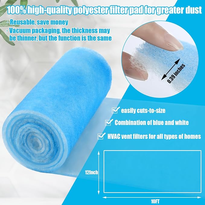 Frienda 12 x 120 Inch Merv 6 Reusable Air Vent Filter Cut to Size Electrostatic - Image 2