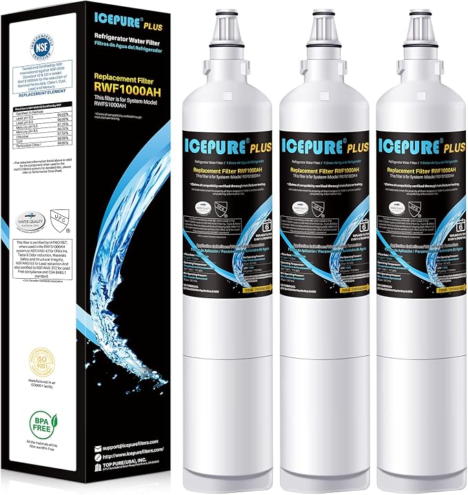 ICEPURE PLUS 9990 NSF 53&42 Certified Replacement by ICEPURE