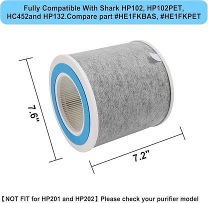4-Pack HP102 True HEPA Replacement Filter Compatible - Image 7
