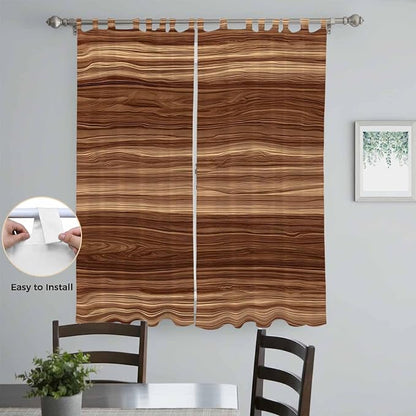 Brown Western Living Room Curtains 96 Inch Length, Window Curtains Tab Top - Image 4