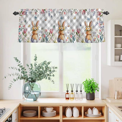 Kitchen Curtains Tiers and Valance Set of 3, Easter Light Filtering Window - Image 4