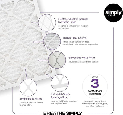 Simply 10x10x1 Air Filter, Merv 13, 6 Pack, - Image 4