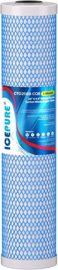 ICEPURE 5 Micron 20" x 4.5" Whole House Upgraded Activated Carbon Water Filter by ICEPURE