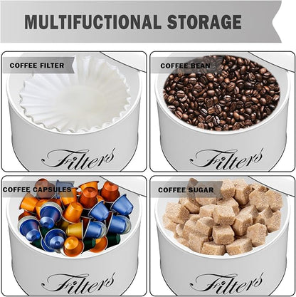 Coffee Filter Holder, Round CoffeeFilter Container - Image 5