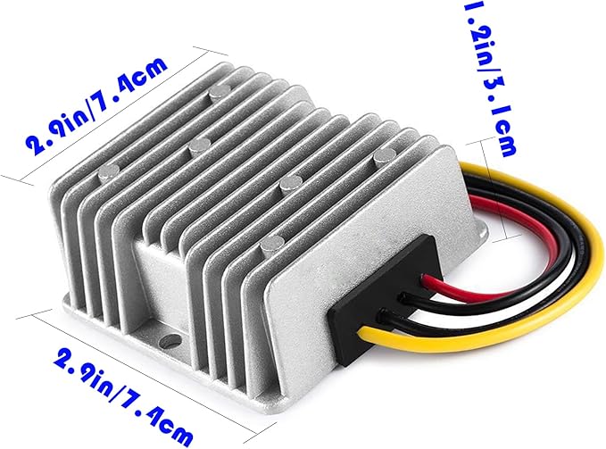 MGGi DC/DC 8V-40V Step Up Step Down to 13.8V 10A 138W, Boost Converter Voltage Regulator, Power Adapter Voltage Booster, Reducer Waterproof Module Transformer for Golf Cart Club Car Truck Vehicle