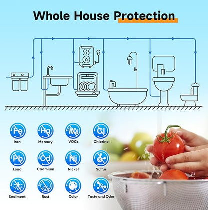 PUREPLUS 2-Stage Whole House Water Filtration System, Heavy Metals & Rust - Image 4