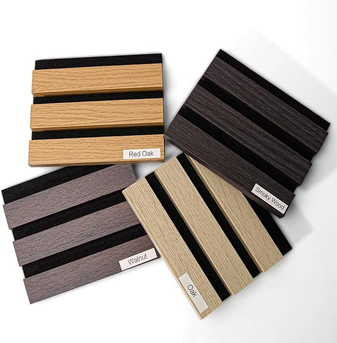 Wood Slat Wall Panel, 4 Pack Wood Panels - Image 2