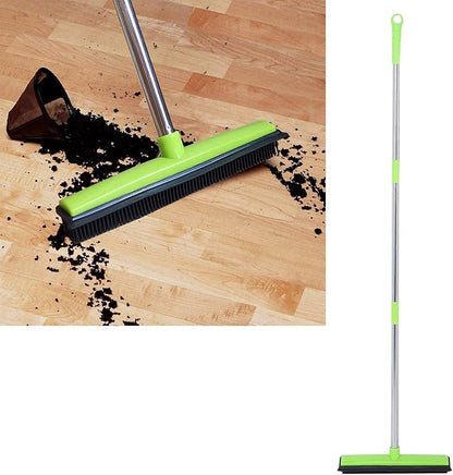 Multifunctional Broom, Telescopic Carpet Rake Rubber Pp 12.6in Brush Easy Wash - Image 4