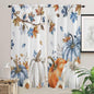 Navy Blue Pumpkin Fall Window Curtains 72 Inch Long 2 Panel Set, Rod Pocket by Unknown
