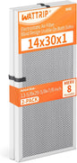 2-Pack 14x30x1 MERV 8 Reusable & Washable Electrostatic Air Filters by BreatheSmartLiveClean
