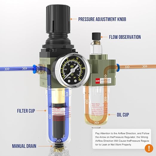 Auto Drain NPT 1/4 Air Regulator - Image 3