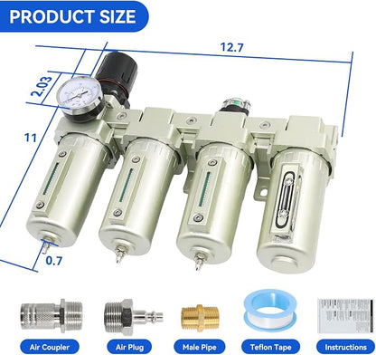 3/4" NPT Industrial Grade 4 Stage Air-Dryer-for-Compressor, - Image 2
