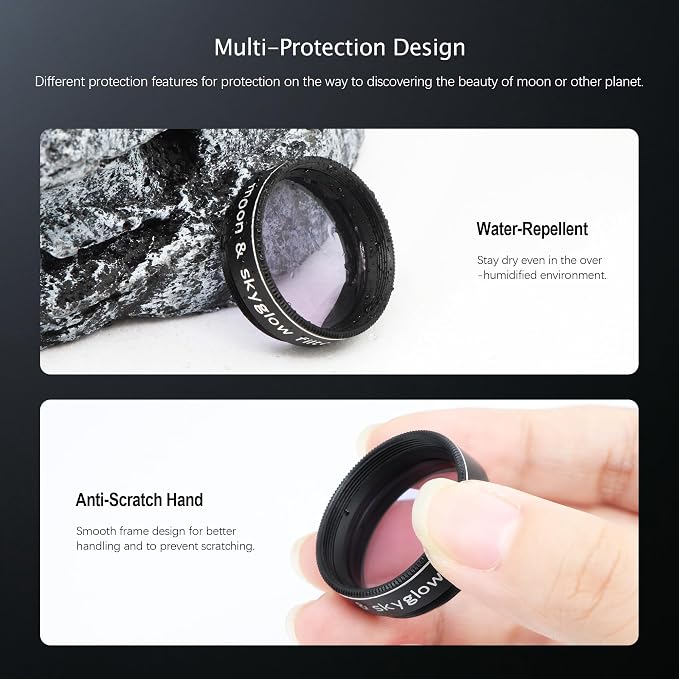 Astromania Telescope Moon Filter 1.25 Inch, Moon Skyglow Filter Reduces Moon - Image 3
