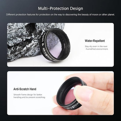 Astromania Telescope Moon Filter 1.25 Inch, Moon Skyglow Filter Reduces Moon - Image 3