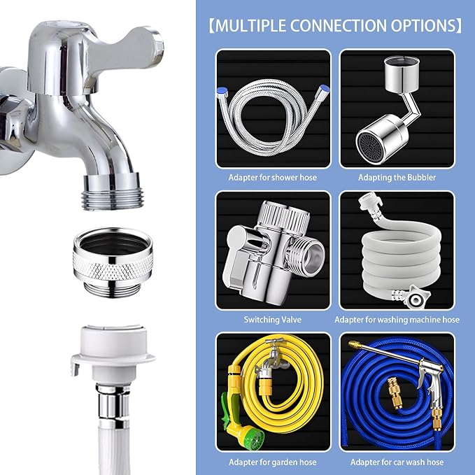 12 pcs Faucet Adapter Kit, CNYMANY Kitchen Aerator Adapter Set Male Female Sink - Image 4