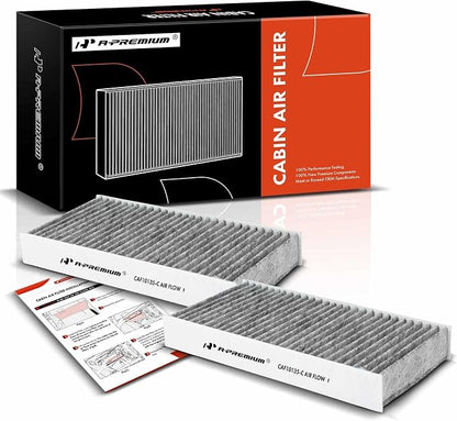 A-Premium 2-PC Cabin Air Filter w/Activated Carbon Compatible by A-Premium