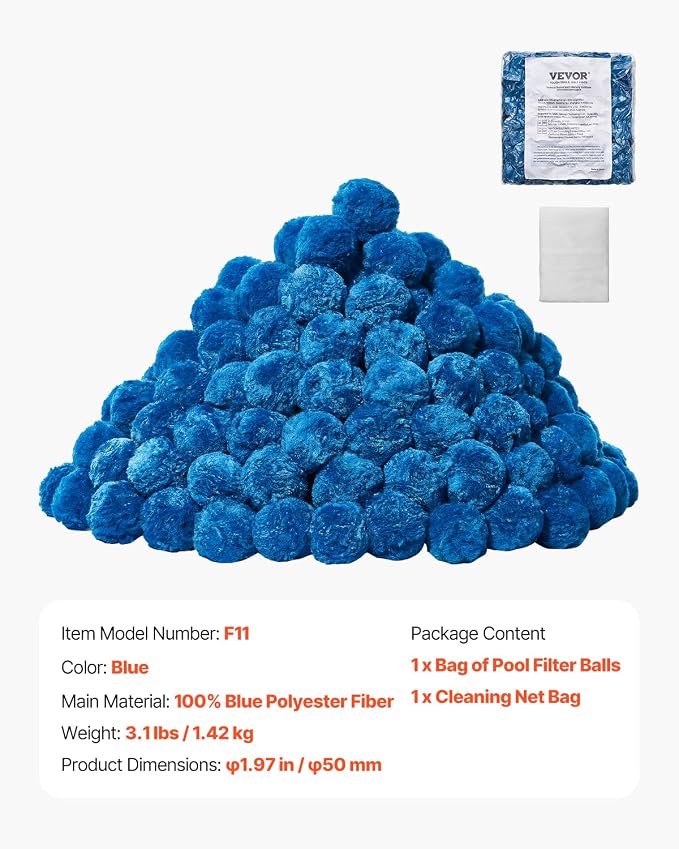 VEVOR Pool Filter Balls for Sand Filter, 3.1 lbs, Filter Balls Replace Pool - Image 7