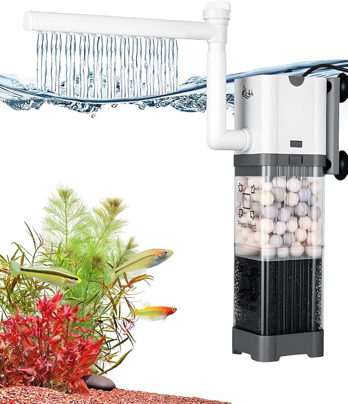 AQQA Aquarium Filter, Power Fish Tank Filter by AQQA