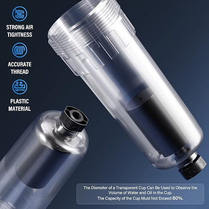 TAILONZ PNEUMATIC 1/4 Inch NPT Automatic Drain Air Filter Pressure Regulator - Image 7