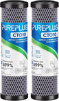 1 Micron 2.5" x 10" Whole House CTO Carbon Water Filter Cartridge Replacement by PUREPLUS
