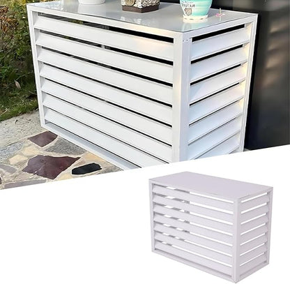 Split Air Conditioner Fence Privacy Screen 4 Panel, Aluminum Air Conditioner by Unknown