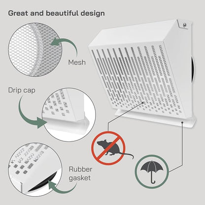 Vent Systems 6" Inch Exhaust Vent Cover - Image 3