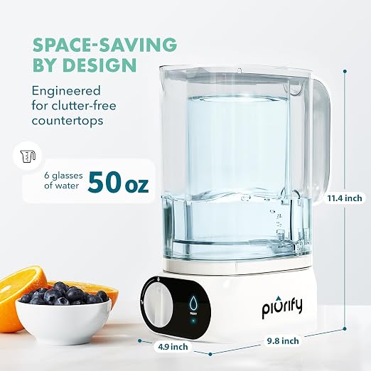 Compact 50oz Countertop Electric Water Filter Pitcher – Removes 99% of Lead - Image 8