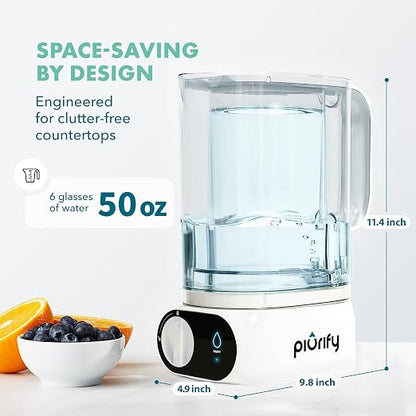 Compact 50oz Countertop Electric Water Filter Pitcher – Removes 99% of Lead - Image 8