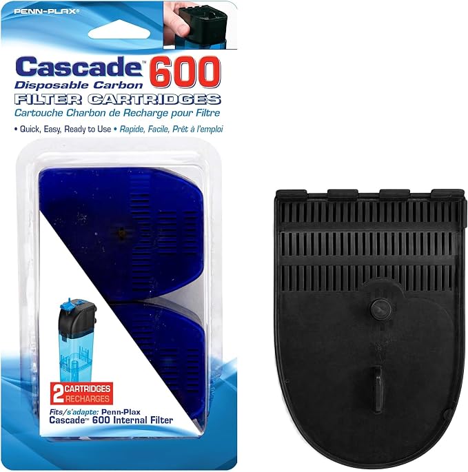 Penn-Plax Cascade 600 Filter Replacement Carbon Cartridges – Provides Chemical by Penn-Plax