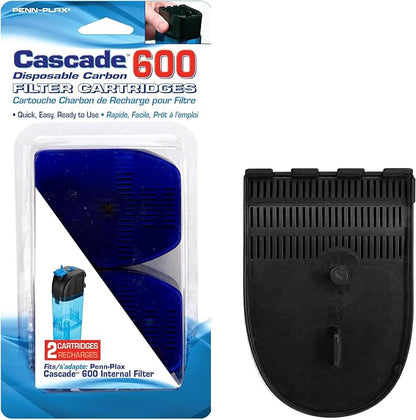 Penn-Plax Cascade 600 Filter Replacement Carbon Cartridges – Provides Chemical by Penn-Plax