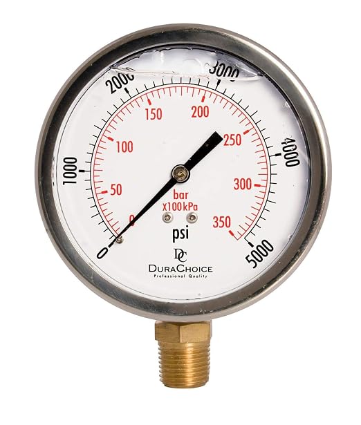 4" Oil Filled Pressure Gauge - Image 4