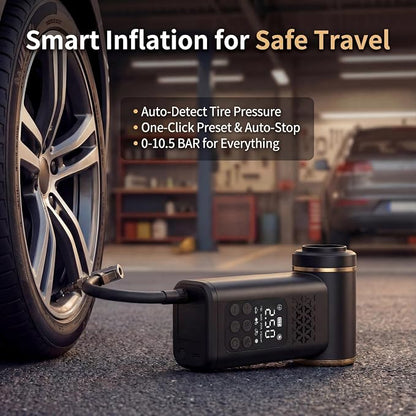 5-in-1 Portable Tire Inflator and Car Vacuum Cordless, 150PSI Smart Air - Image 5