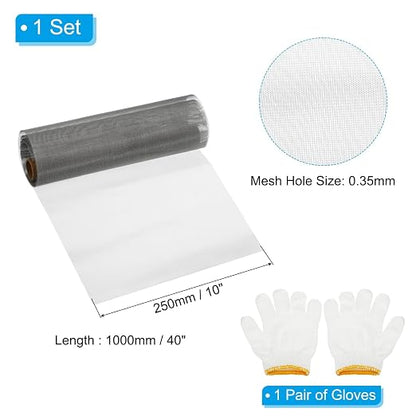 PATIKIL 40" L x 10" W Woven Wire Mesh, 50 Mesh 304 Stainless Steel Air Vent - Image 2