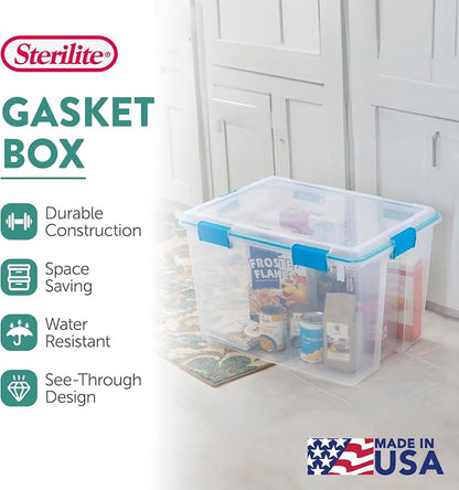 Sterilite 8-Pack Gasket Box, Weather-Resistant Storage Bins - Image 3