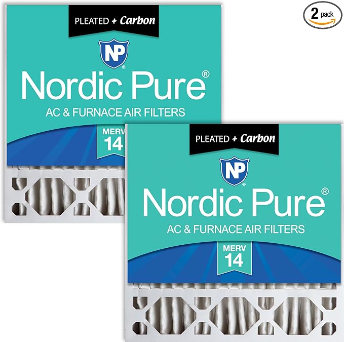 Nordic Pure 20x20x5 Honeywell Replacement Furnace Filters MERV 14 Plus Carbon 2 by NordicPure