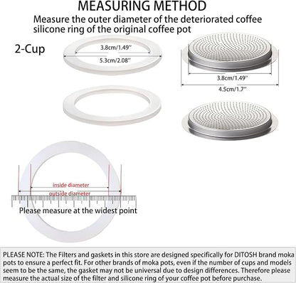 2Pcs Filter with 3Pcs Silicone Gasket Seals - Image 2