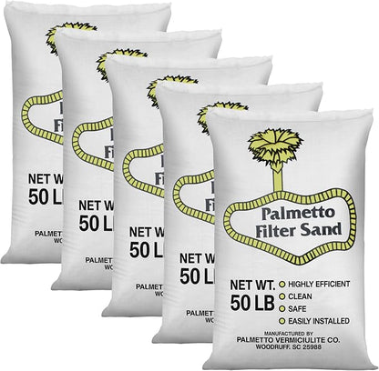 Palmetto 5 Pack Pool Filter Sand, Clean and Clear Water, Natural Sand by Unknown